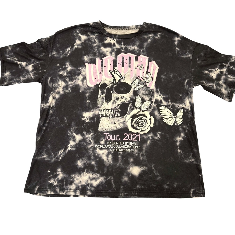 BHW Worldwoe Collaboration Tour 2021 Skull Butterfly Tie Dye T-Shirt XL